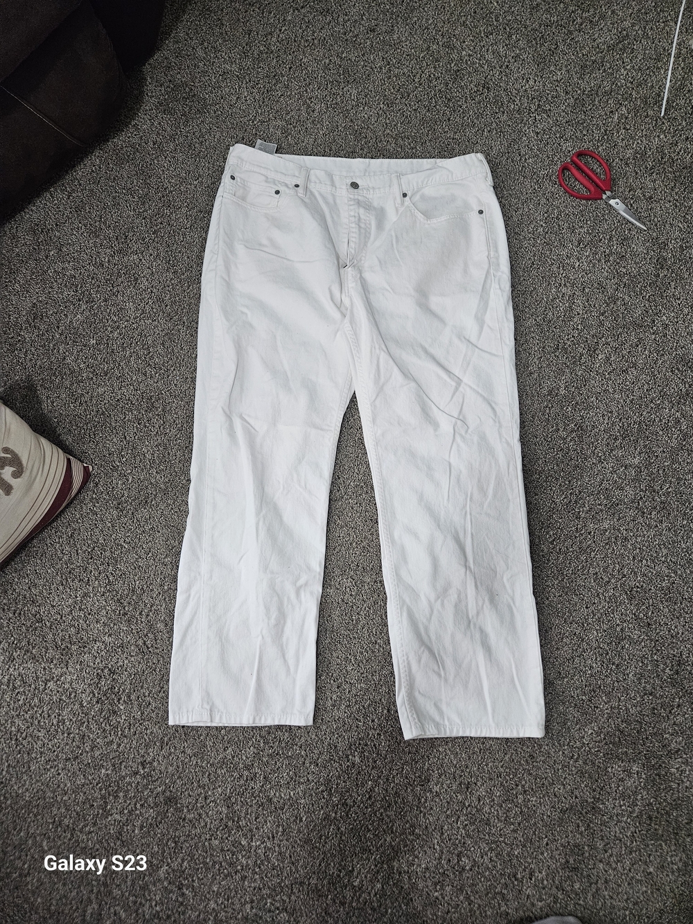 Levi's 514 Straight White Jeans Men's W38 L30 White Denim Pants